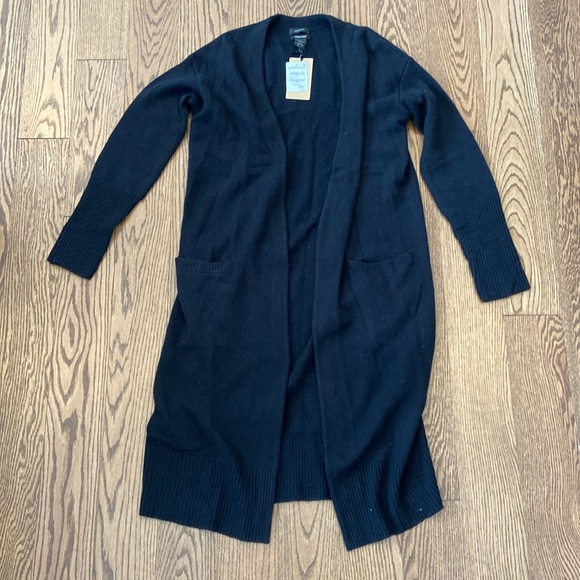 NWT Cashmere/wool black cardigan sz S - Picture 2 of 3